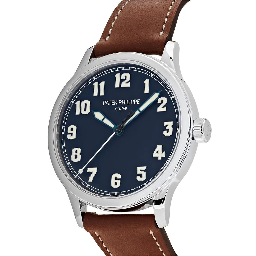 PP Luxury Watches Calatrava 5522A-001 'New York' Pilot Stainless Steel Blue Dial Limited Edition (2017)