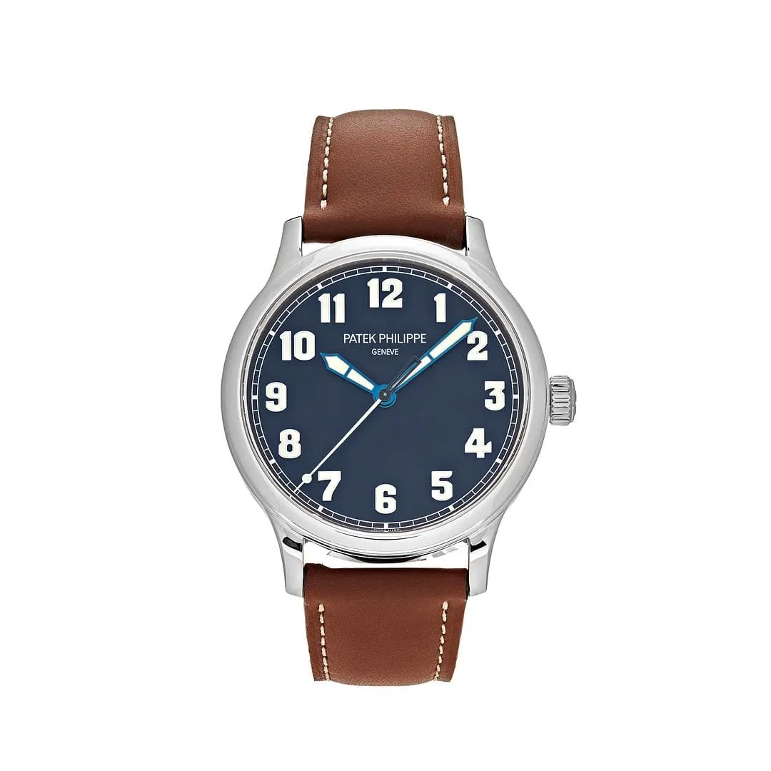 PP Luxury Watches Calatrava 5522A-001 'New York' Pilot Stainless Steel Blue Dial Limited Edition (2017)