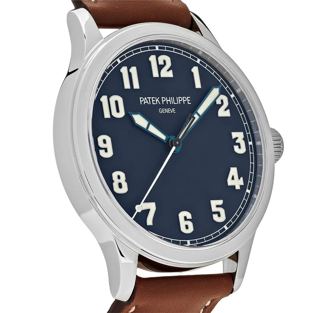 PP Luxury Watches Calatrava 5522A-001 'New York' Pilot Stainless Steel Blue Dial Limited Edition (2017)