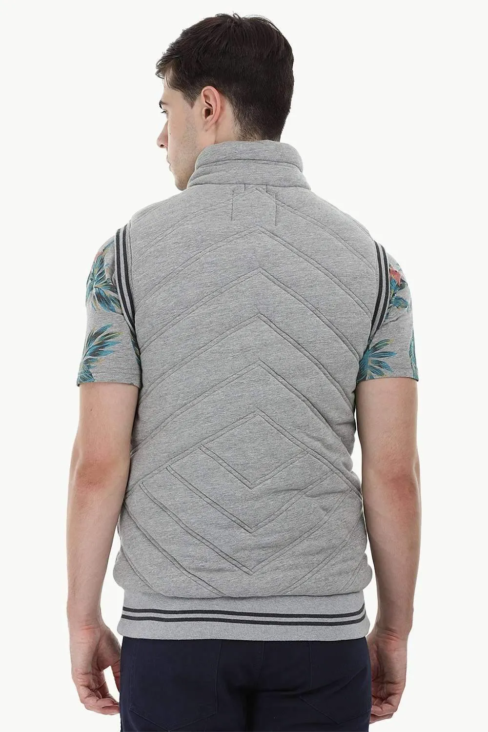 Quilted Varsity Knit Jacket