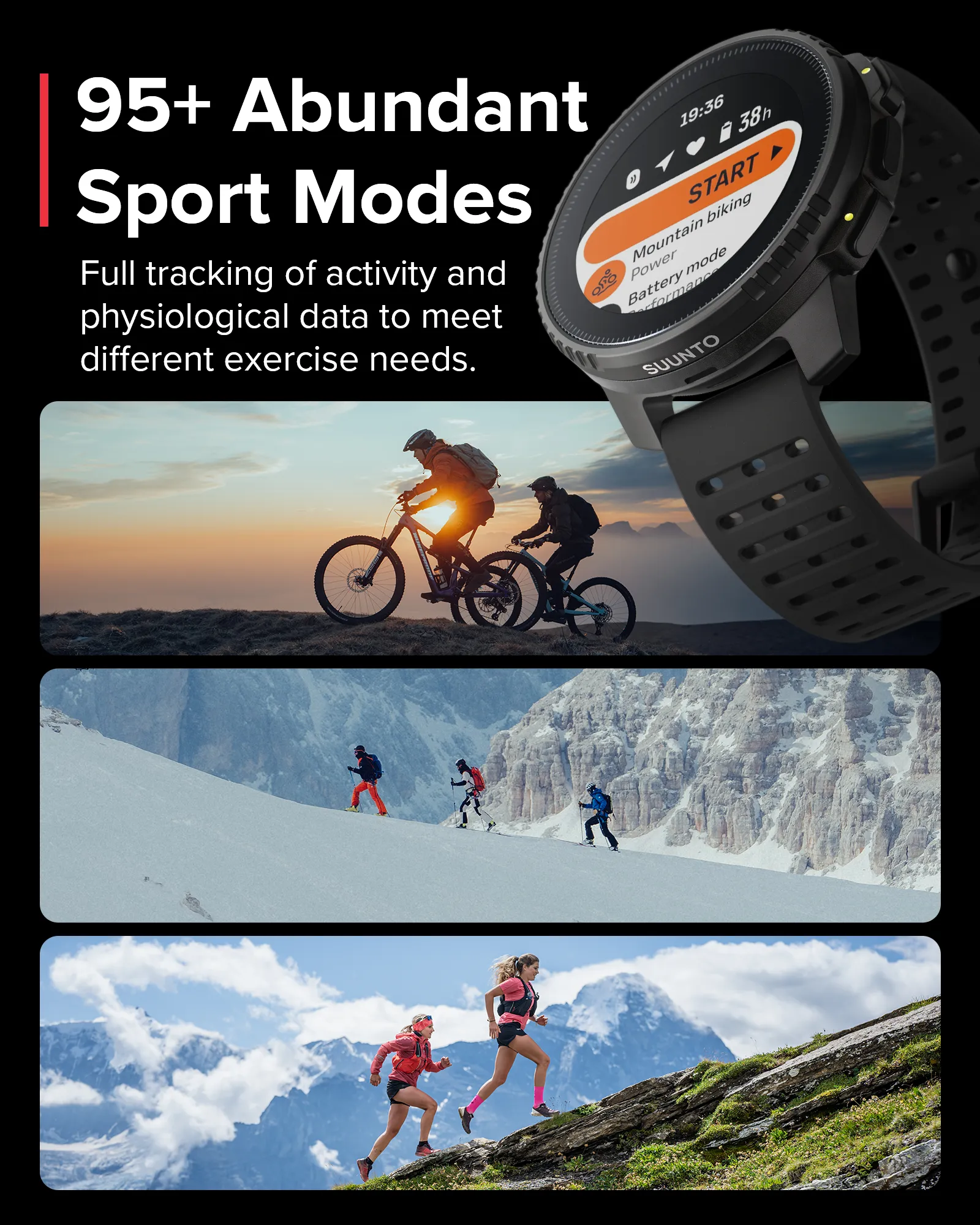Refurbished Suunto Vertical  Solar All Black