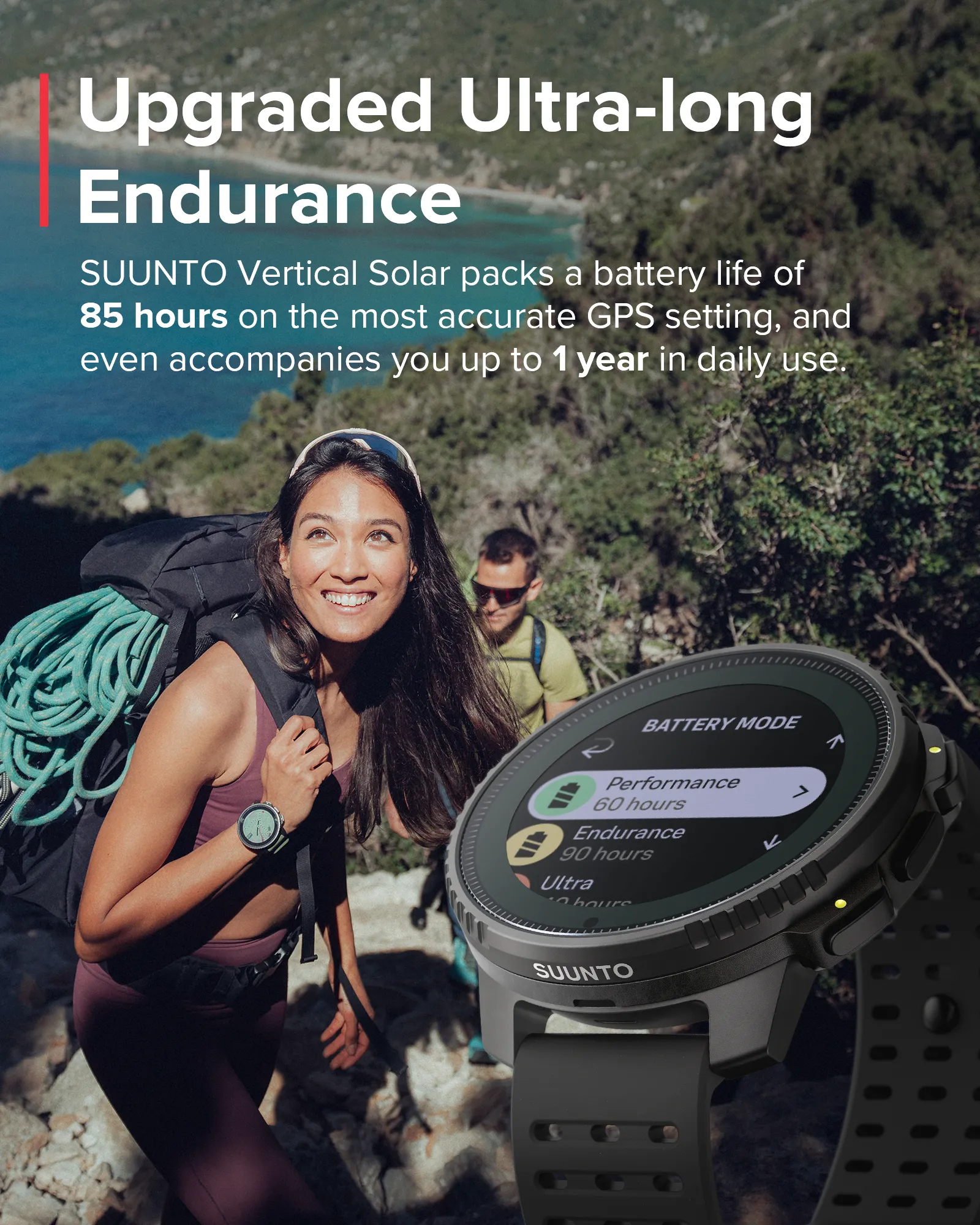Refurbished Suunto Vertical  Solar All Black