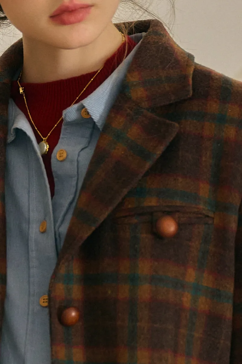 Retro Check Blazer / Skirt