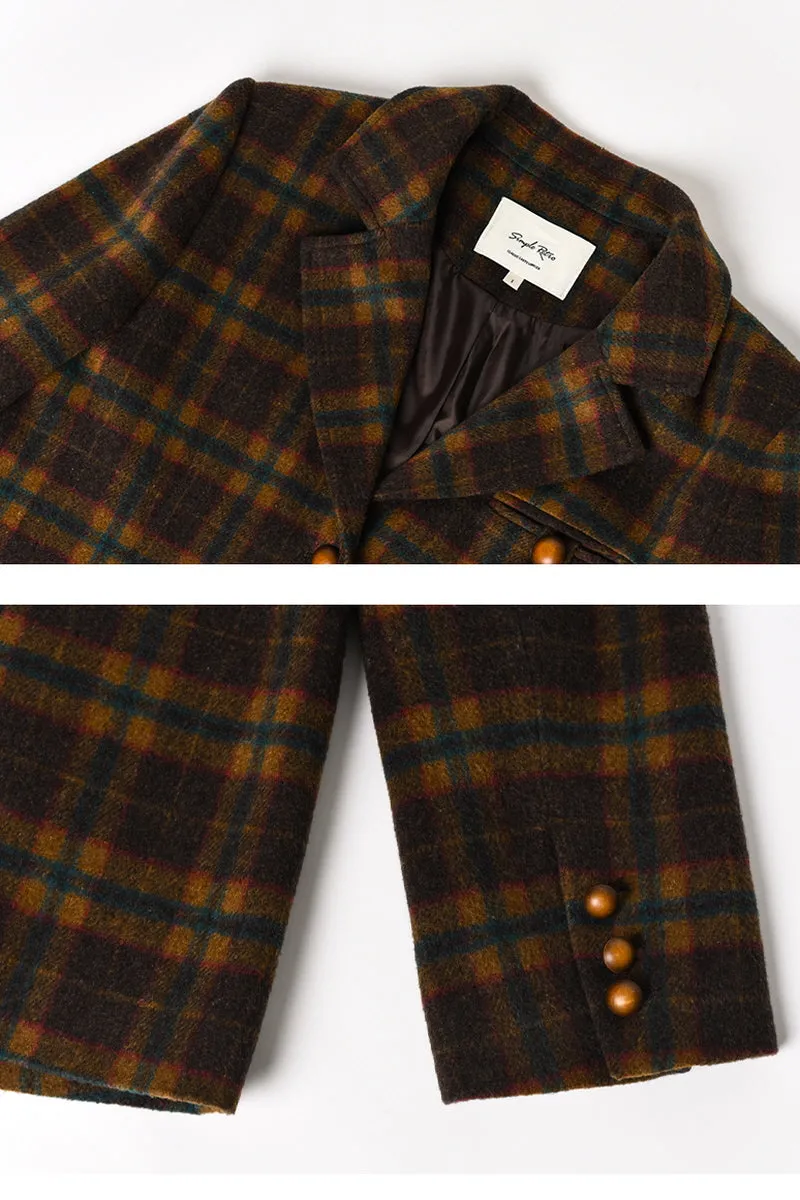 Retro Check Blazer / Skirt