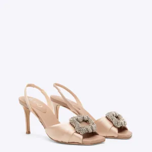 Rodo Blush Satin Sandals