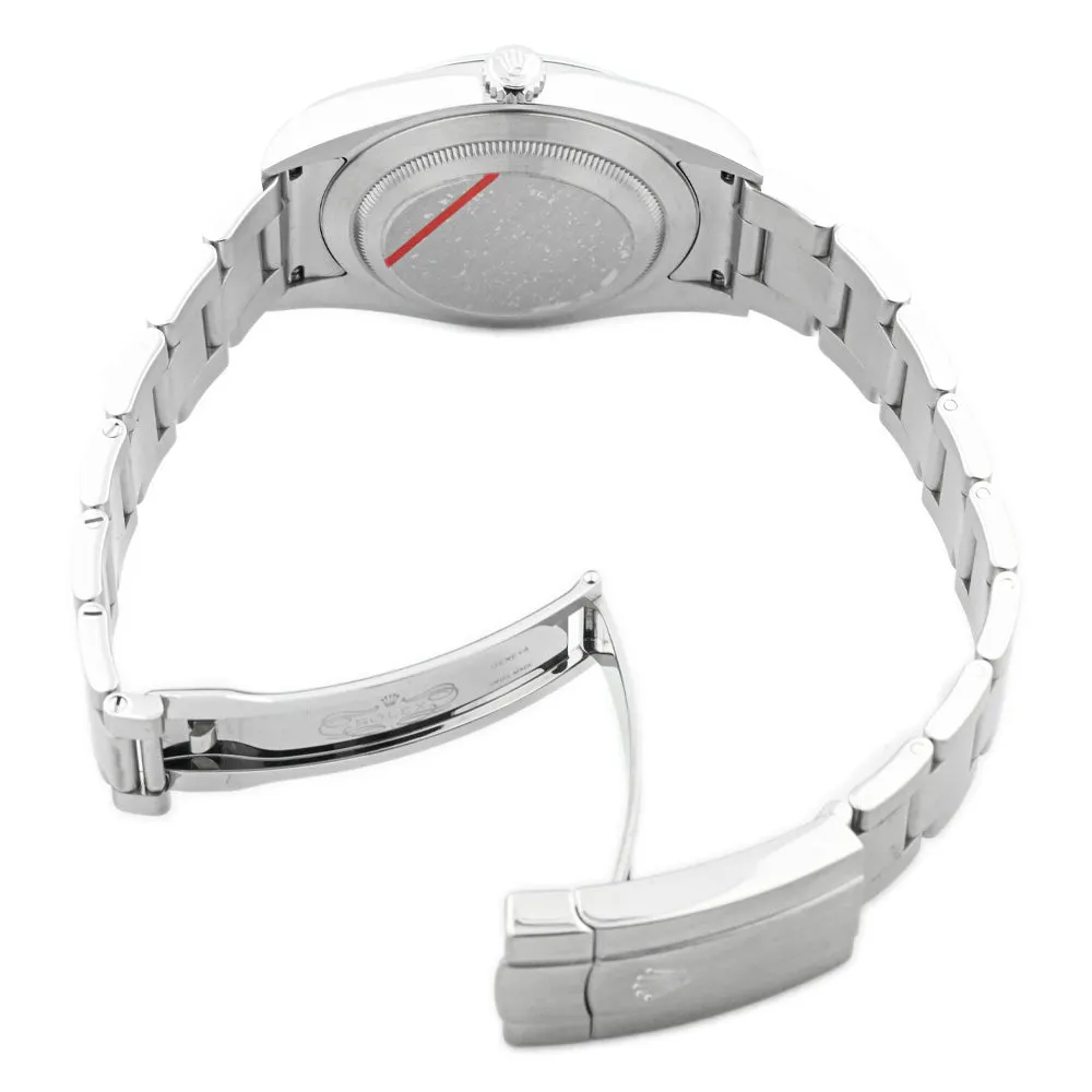 Rolex Men's Oyster Perpetual Stainless Steel 39mm Rhodium Stick Dial Watch Reference #: 114300