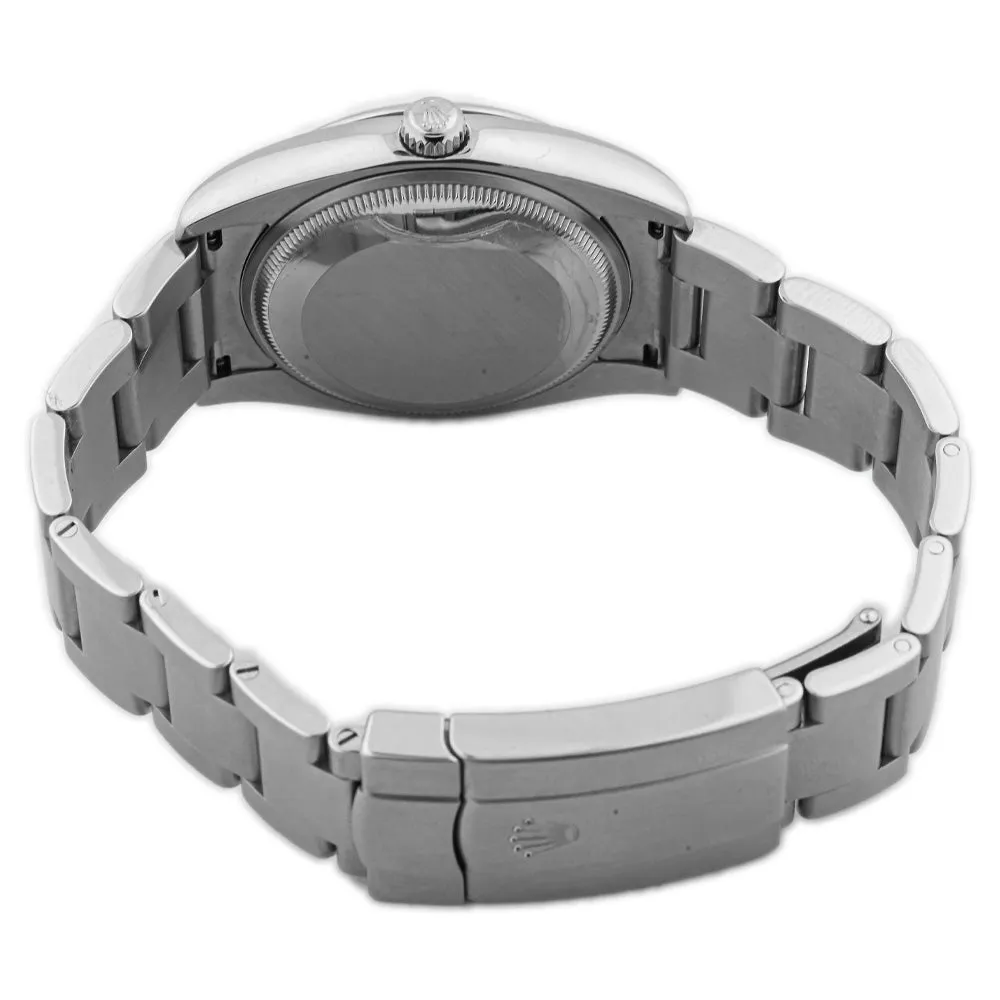 Rolex Unisex Air-King Stainless Steel 34mm White Roman Dial Watch Reference #: 114200