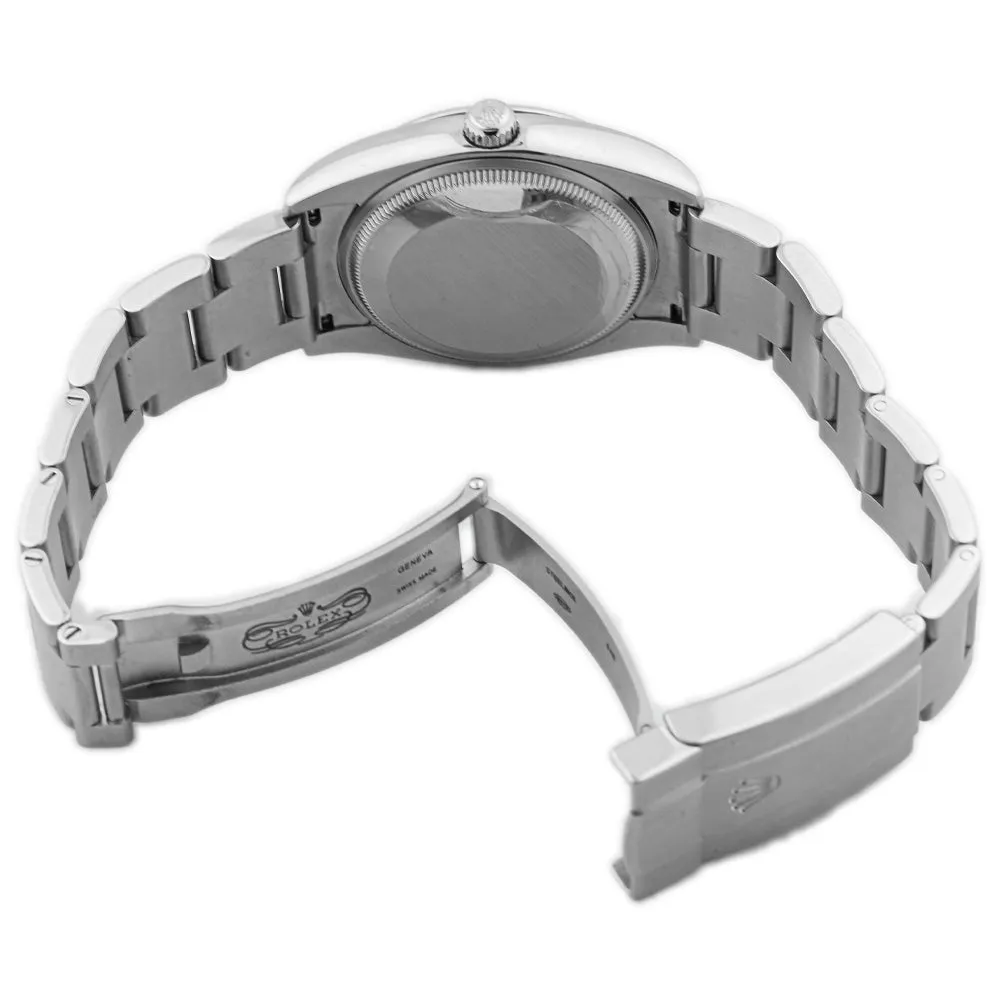 Rolex Unisex Air-King Stainless Steel 34mm White Roman Dial Watch Reference #: 114200