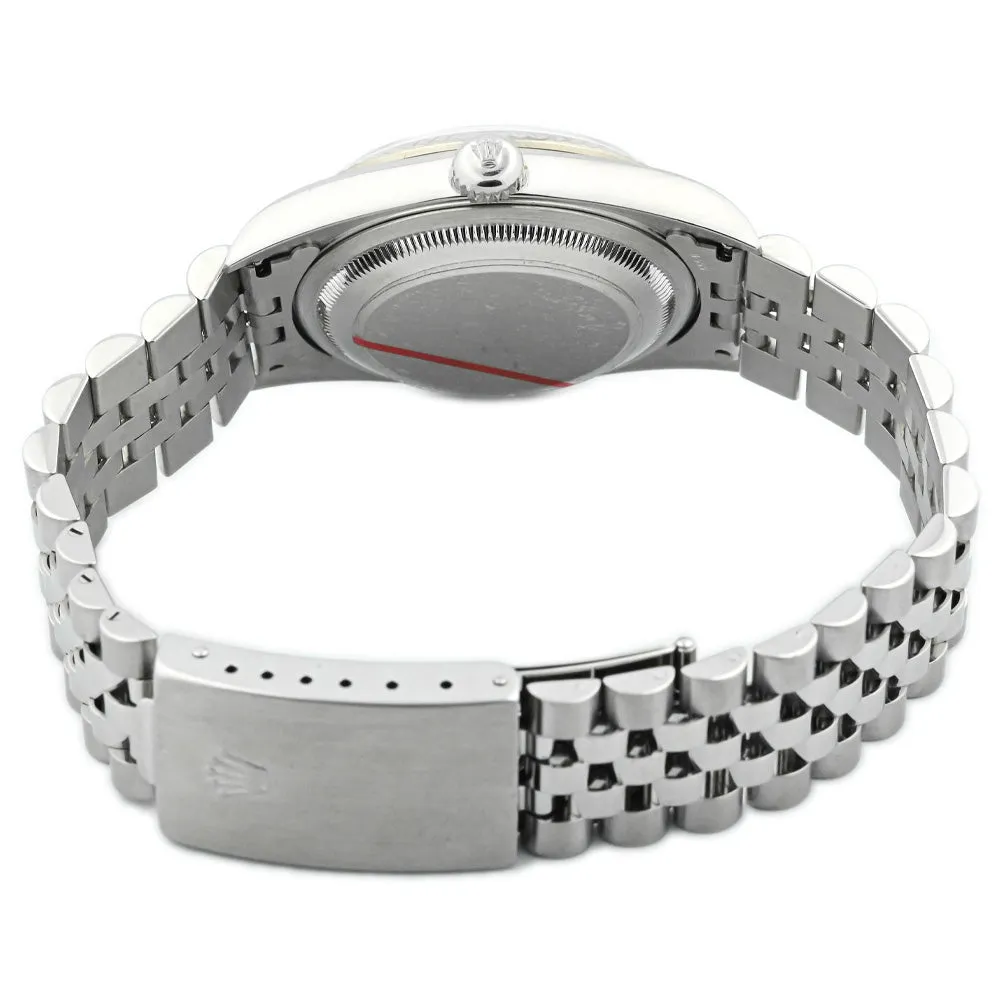 Rolex Unisex Datejust Stainless Steel 36mm Rose Diamond Dot Dial Watch Reference #: 16234
