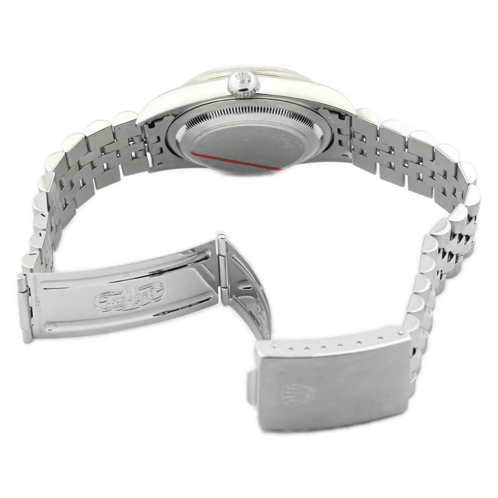 Rolex Unisex Datejust Stainless Steel 36mm Rose Diamond Dot Dial Watch Reference #: 16234