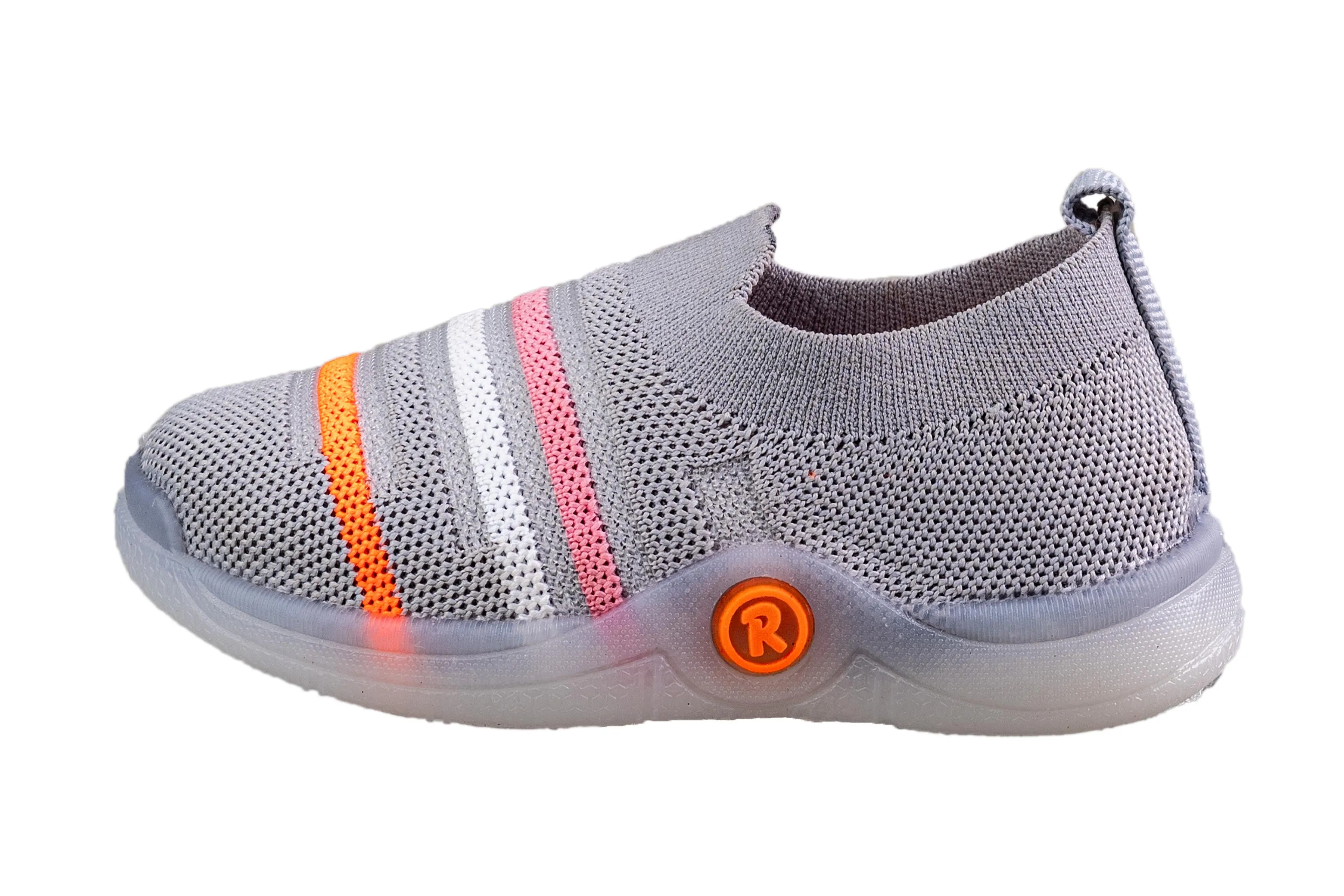 Rouba Grey Children Sports Shoe