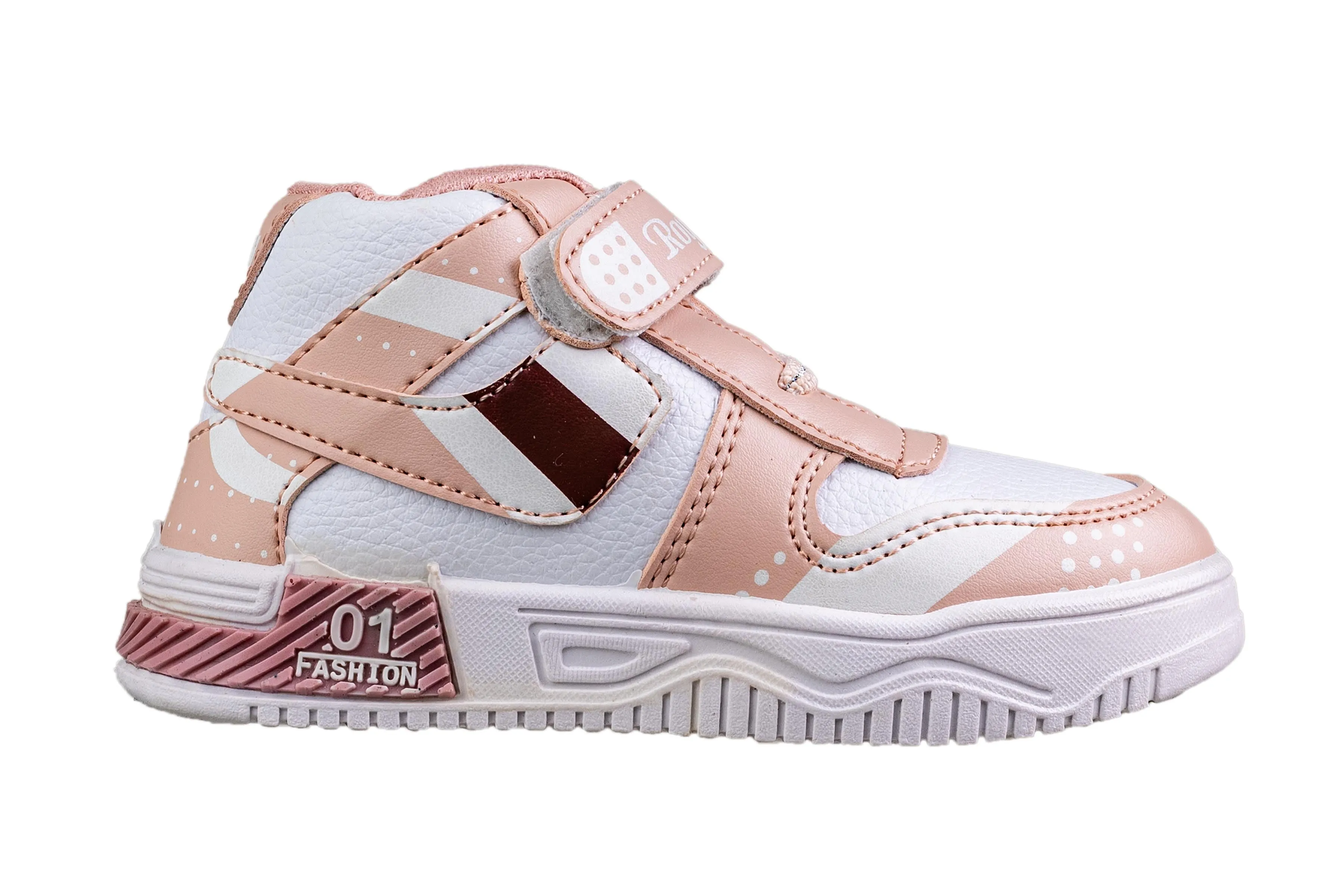 Rouba Peach/White Children Sports Shoe