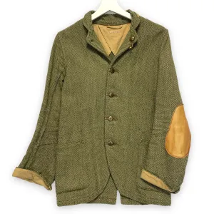 [S] Kapital Wool 4 Button Leather Elbow Blazer Jacket