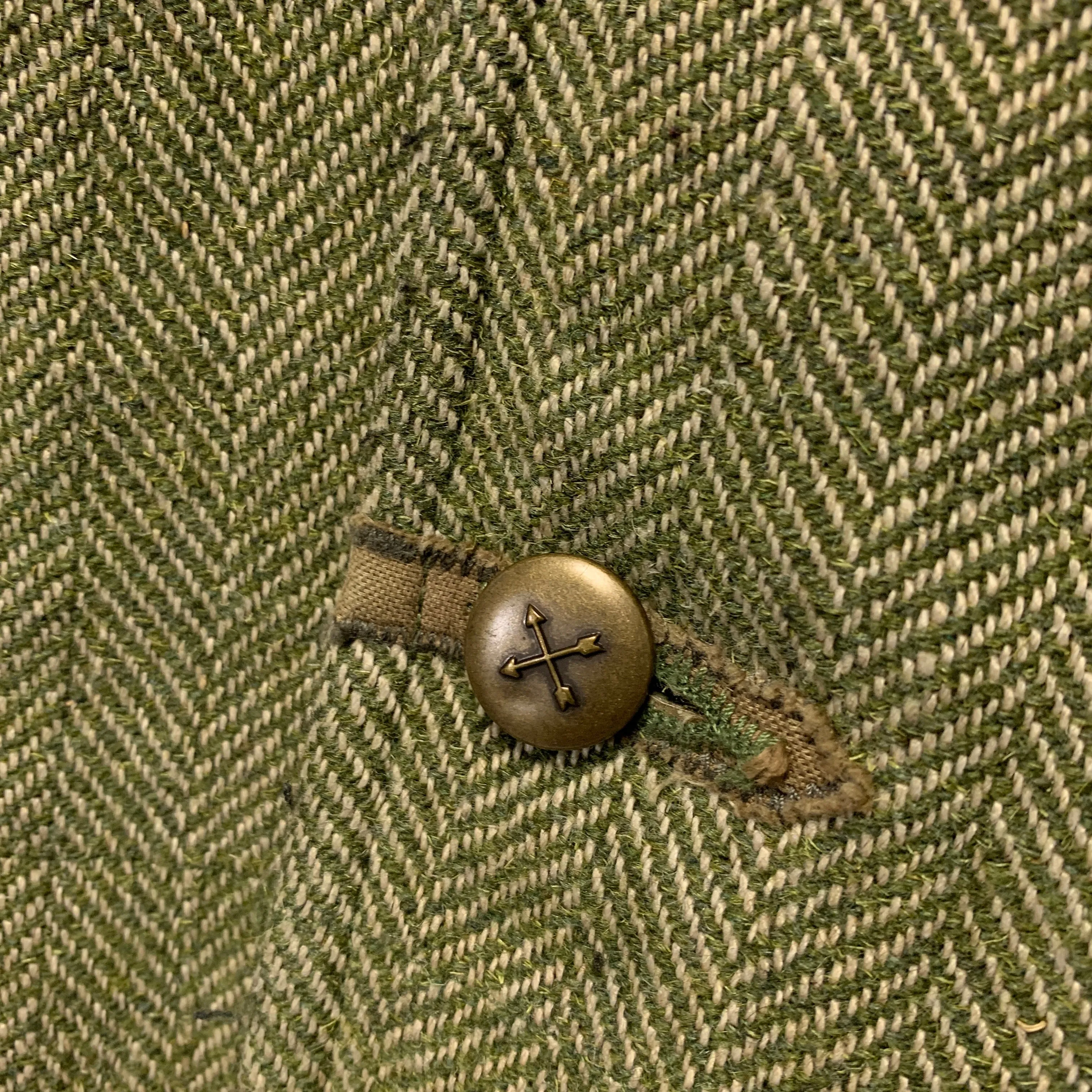[S] Kapital Wool 4 Button Leather Elbow Blazer Jacket