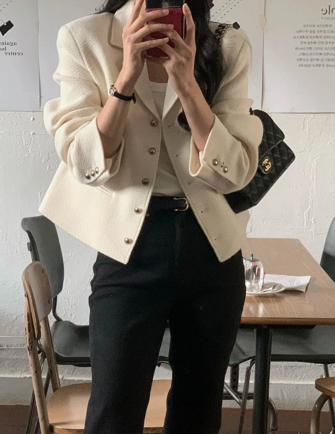 SACHI WOOL ALPACA CROP BLAZER IVORY