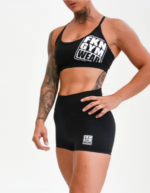 Scrunch Bum Shorts | High Waist | Black