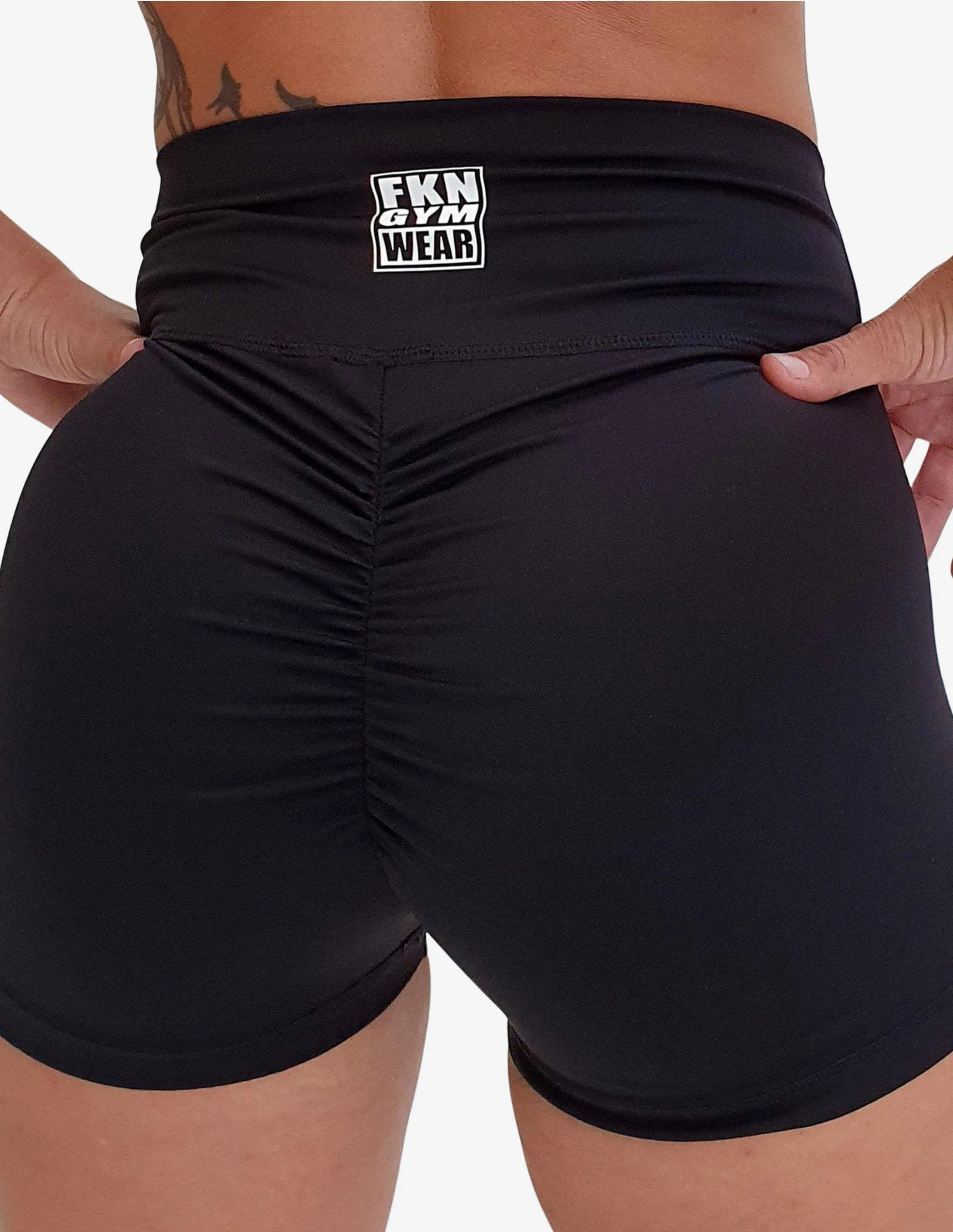 Scrunch Bum Shorts | High Waist | Black