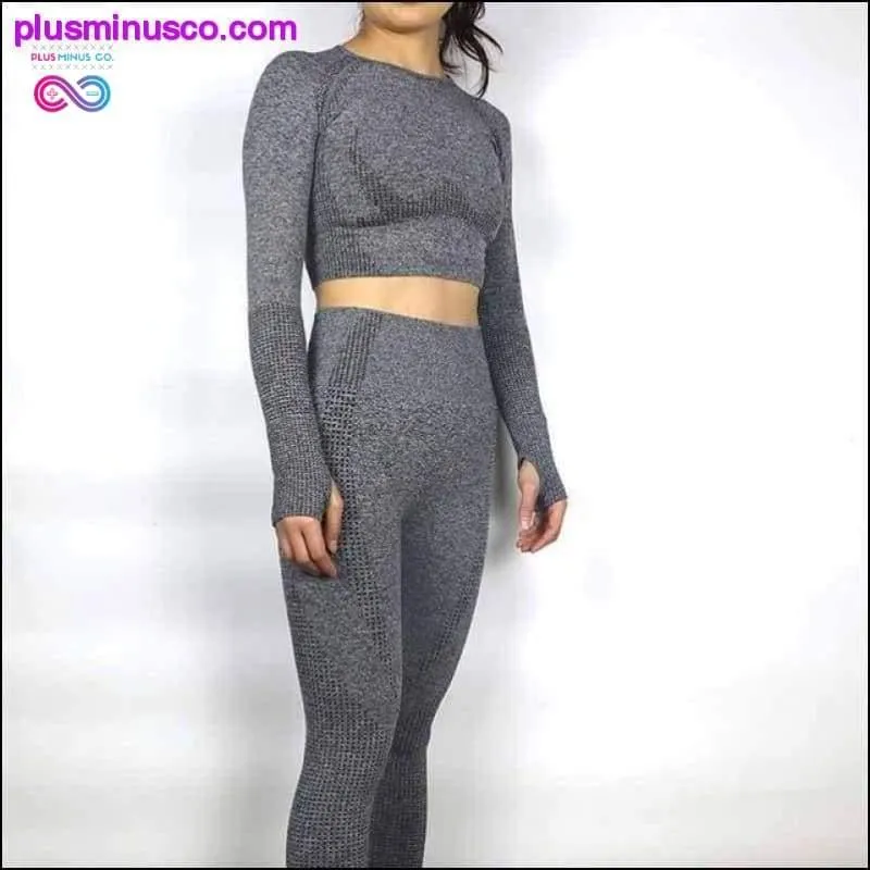 Seamless Yoga Set Gym Clothing Fitness Leggings Cropped