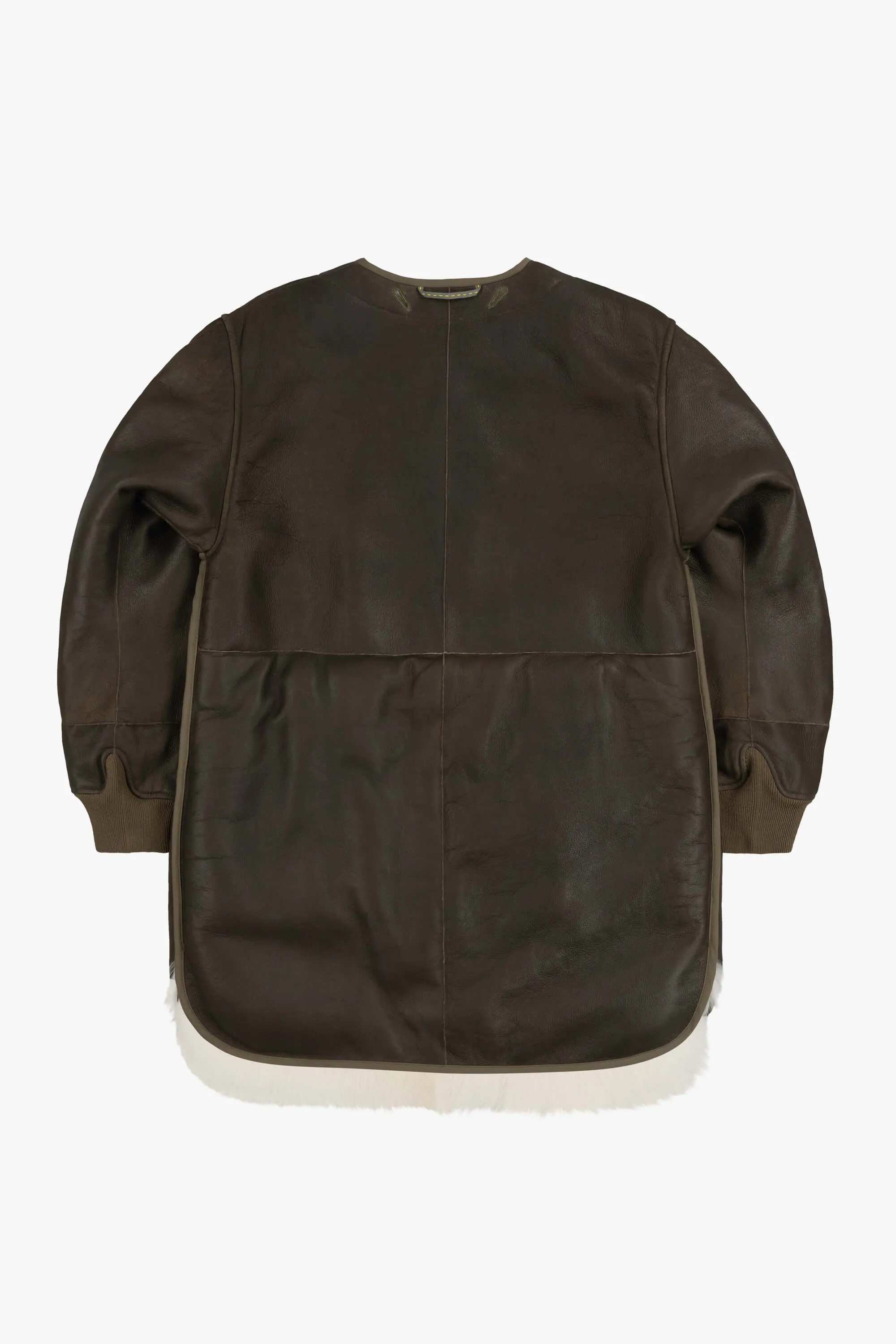 Shearling Coat - Ivory / Dark Olive
