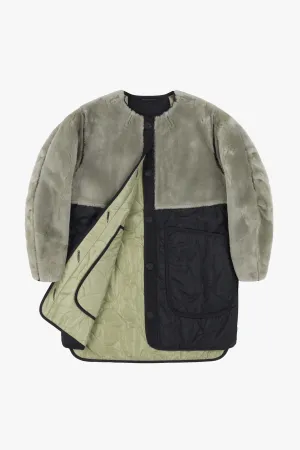 Shearling Quilt Jacket - Pale Jade / Pale Sage