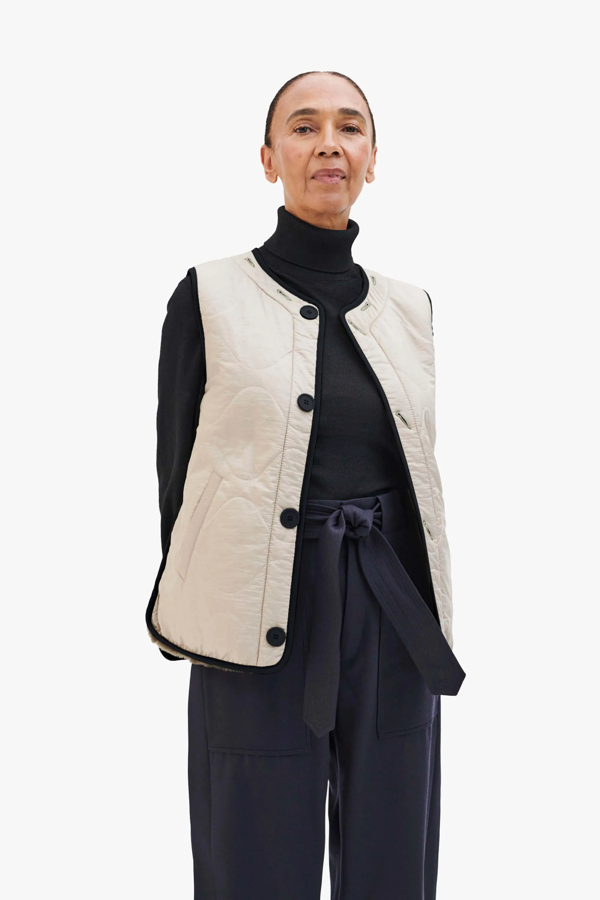 Shearling Quilt Liner - Dark Olive / Stone