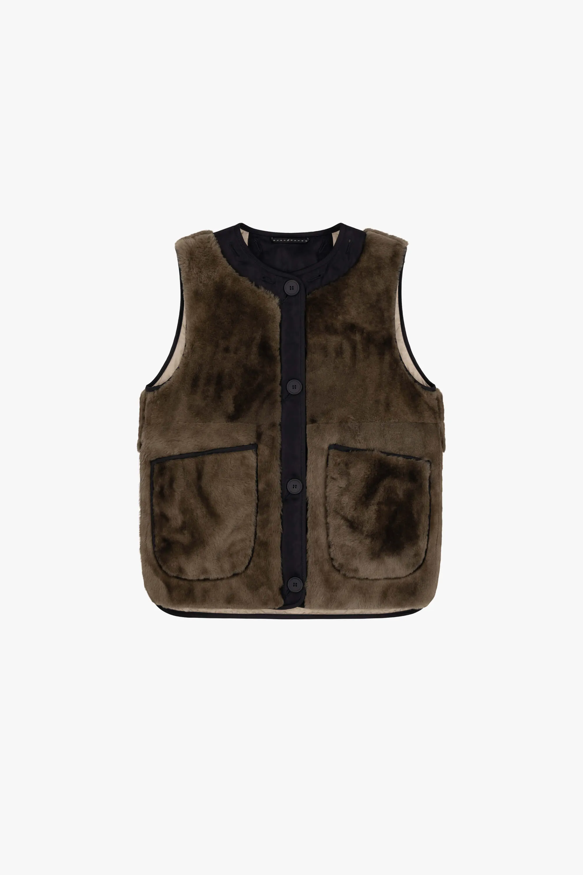 Shearling Quilt Liner - Dark Olive / Stone