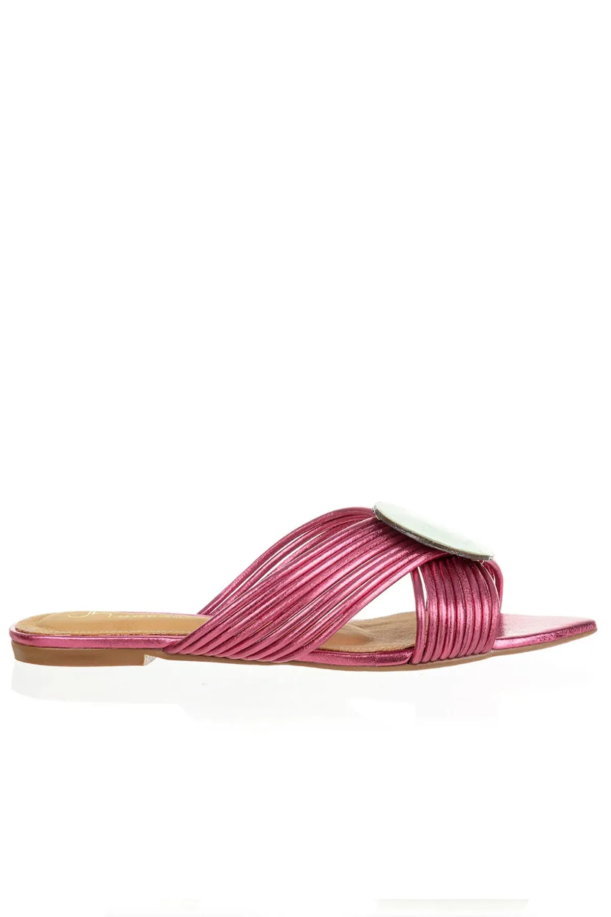 SHOES - Metallic Slide • Fuchsia