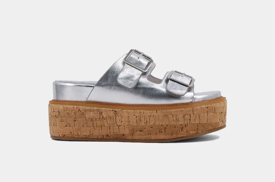 ShuShop Lucinda Metallic Platform in Silver