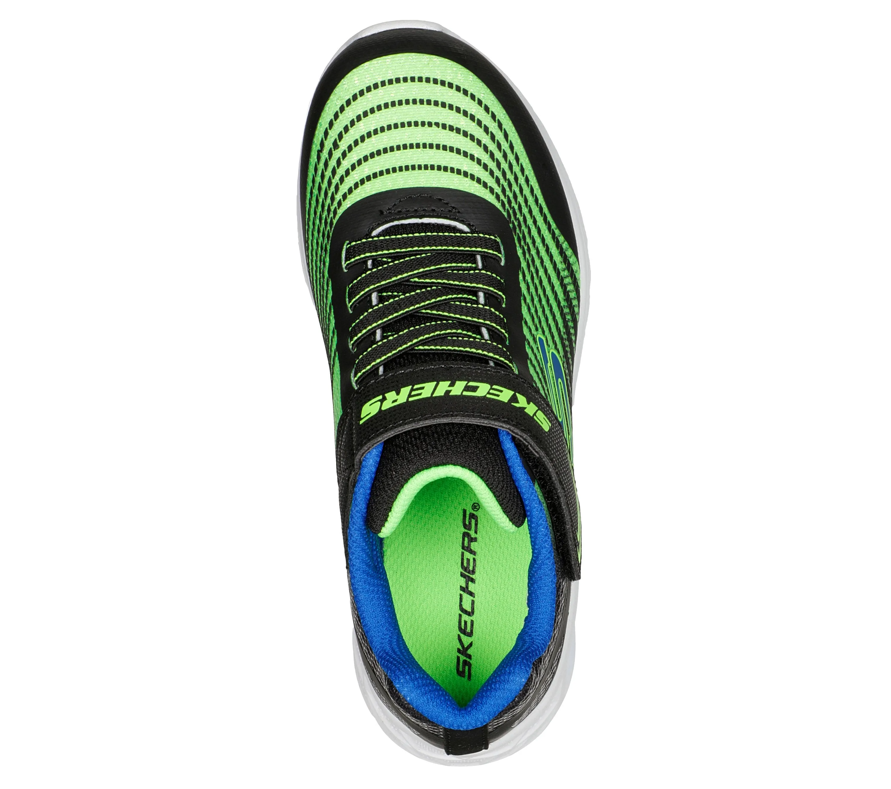 SKECHERS Microspec Max II Boy's Shoes - Blue/Lime