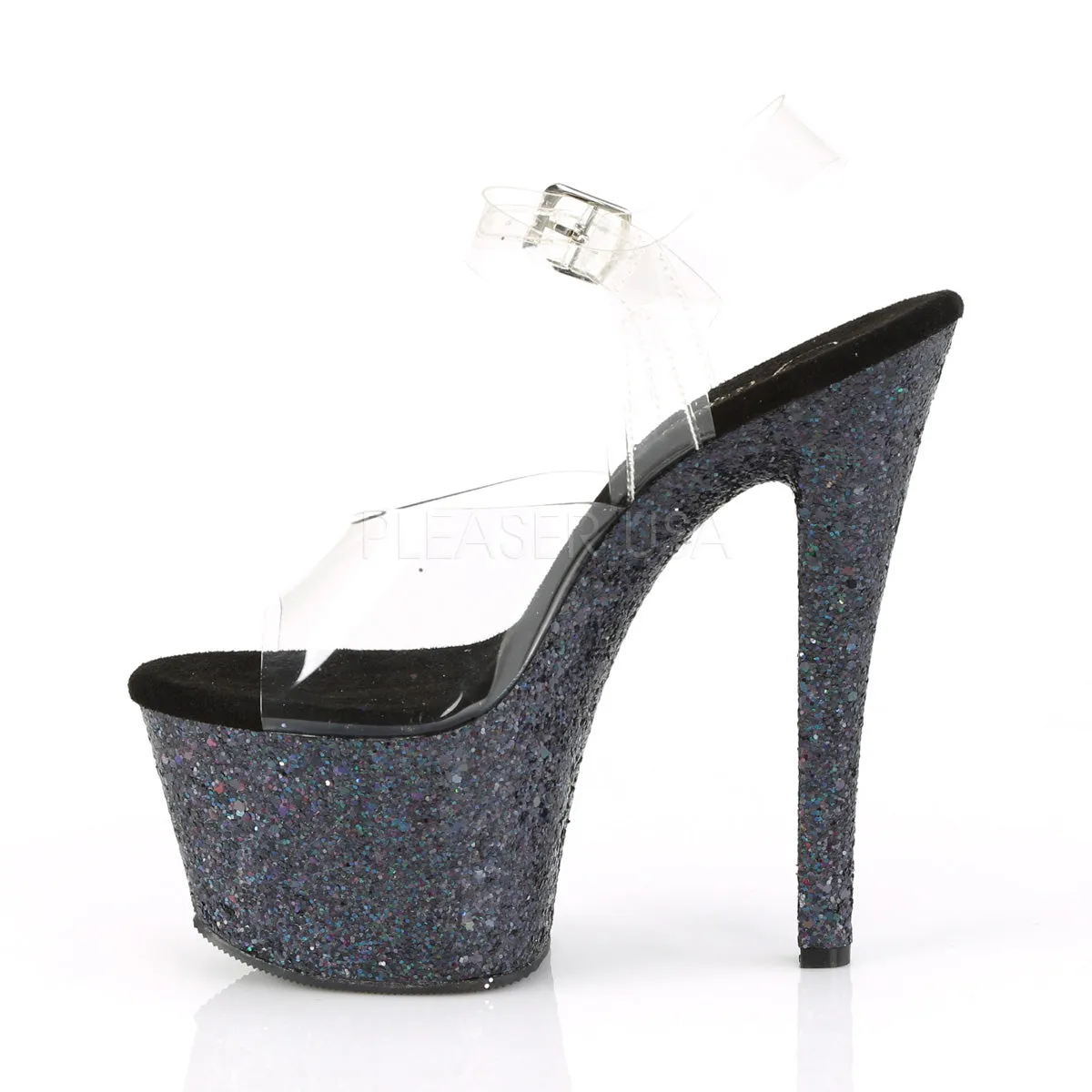 SKY-308LG  Clear/Black Multi Glitter
