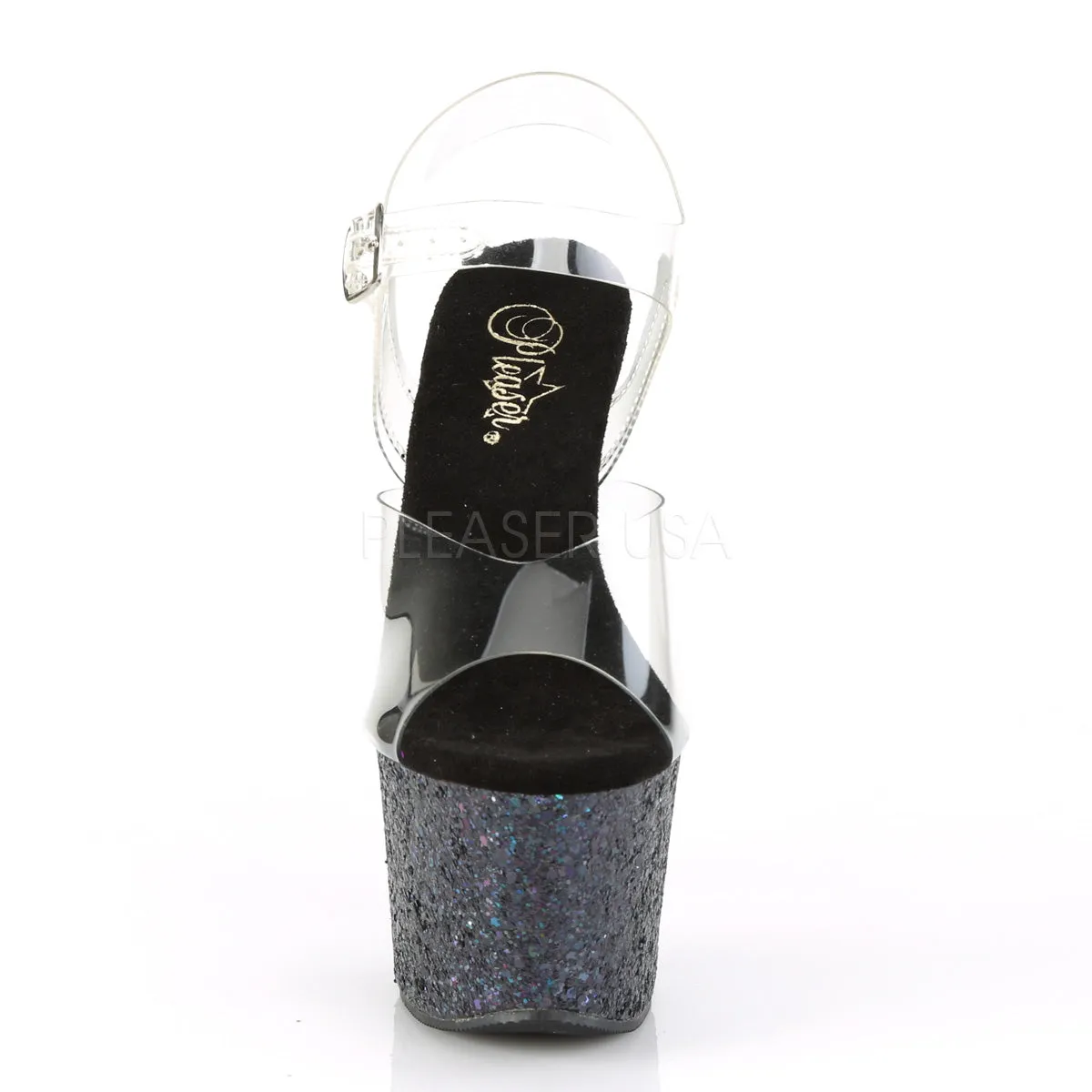 SKY-308LG  Clear/Black Multi Glitter