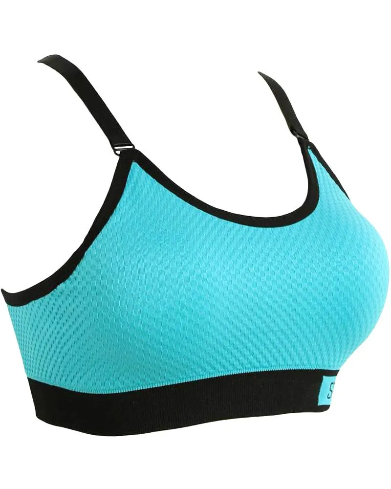 Sky Blue Wirefree Sports & Jim,Yoga Bra For Ladies -Girls Sports Bra - By Lubunie