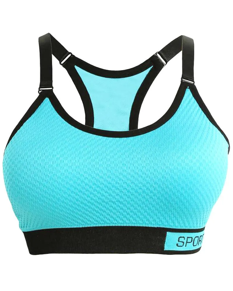 Sky Blue Wirefree Sports & Jim,Yoga Bra For Ladies -Girls Sports Bra - By Lubunie