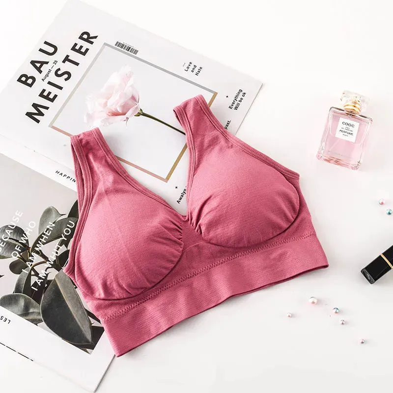 Solid Color Sports Bras Breathable Bralette