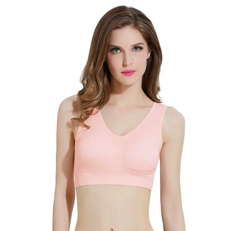 Solid Color Sports Bras Breathable Bralette