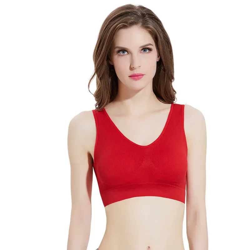 Solid Color Sports Bras Breathable Bralette