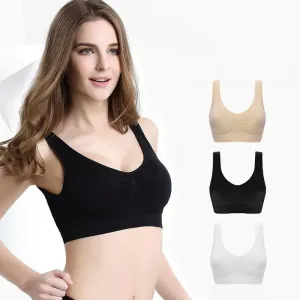 Solid Color Sports Bras Breathable Bralette