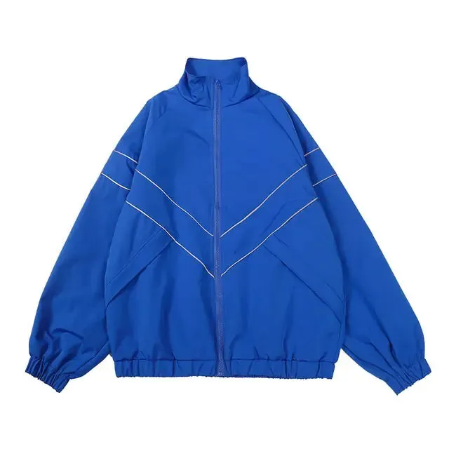 Solid Color Wind Jacket Zipper