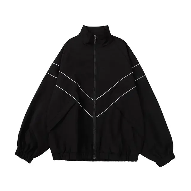 Solid Color Wind Jacket Zipper