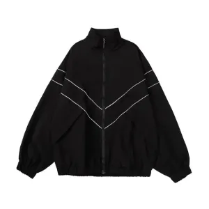 Solid Color Wind Jacket Zipper
