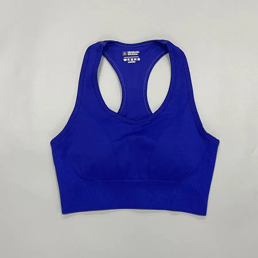 sports solid color nylon u neck tracksuit vest leggings
