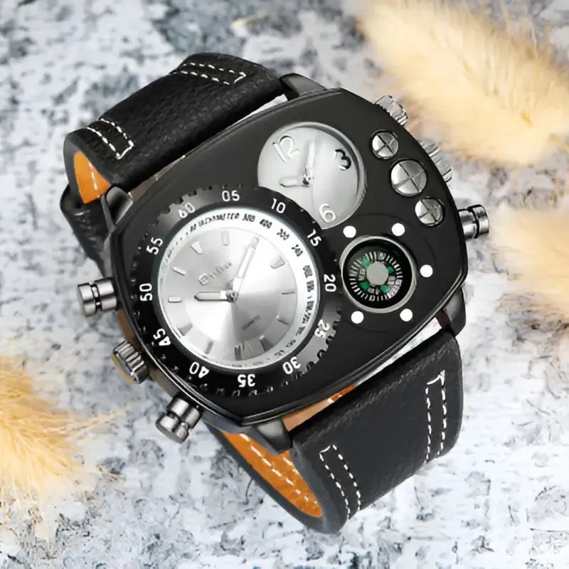 Sporty Men's Watches: Quartz Movement, Durable Glass, Comfortable Strap