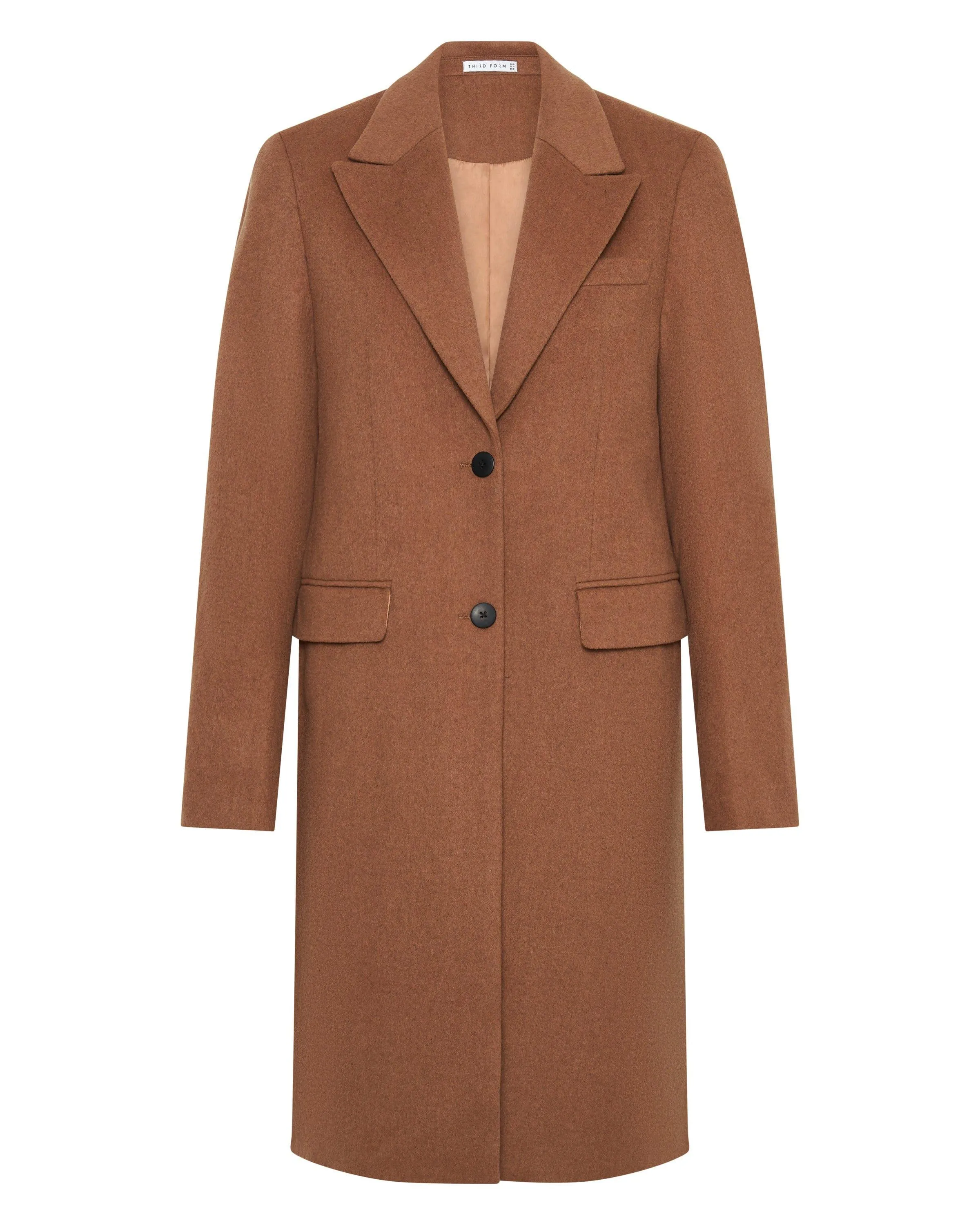 STRAIGHT FORWARD WOOLEN BLAZER | CARAMEL