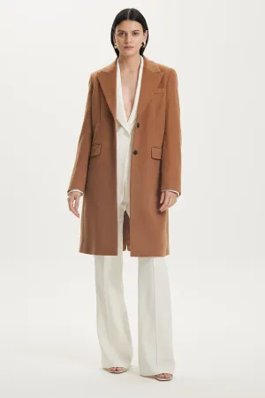 STRAIGHT FORWARD WOOLEN BLAZER | CARAMEL