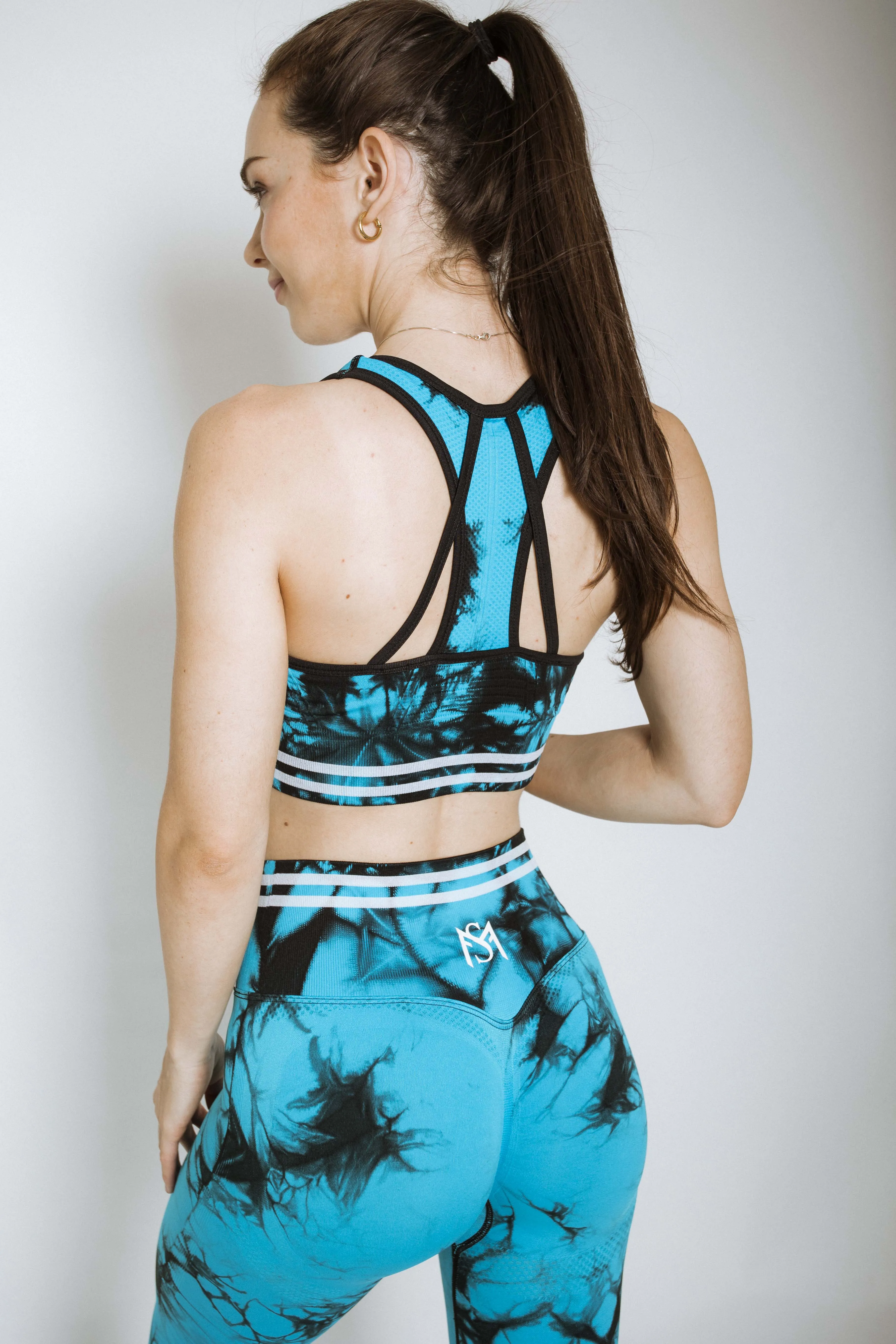 Striped Performance Set Blue