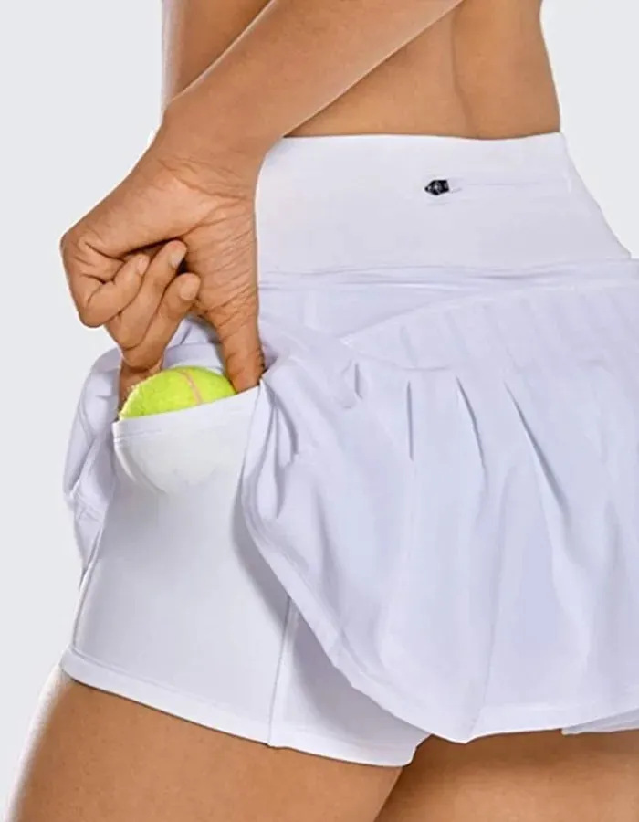 summer spring sports solid color spandex polyester above knee skirts
