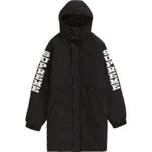 Supreme Sleeve Logo Sideline Parka- Black