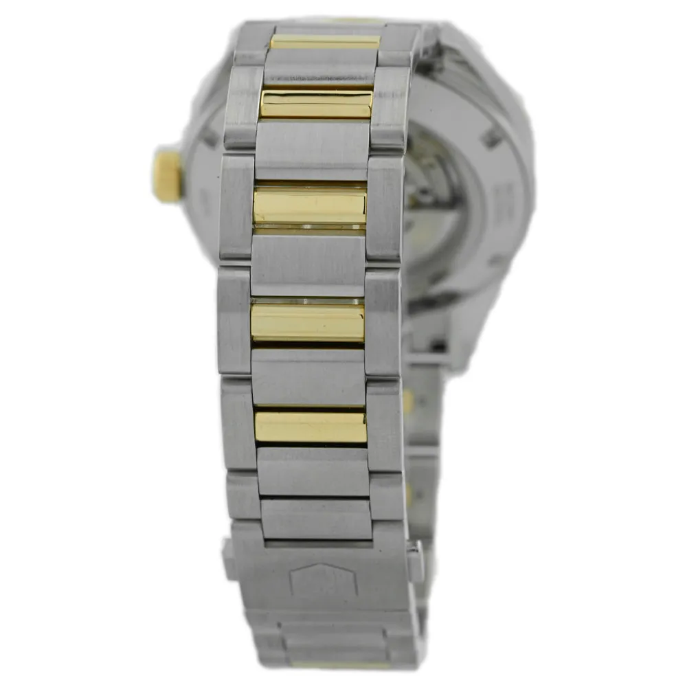 Tag Heuer Men's Carrera Calibre 5 18K Yellow Gold & Steel 39mm Biege Stick Dial Watch Reference #: WAR215A.BD0783