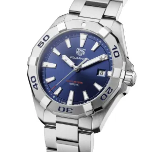 TAG Heuer Steel Bezel and Blue Dial 41mm Aquaracer Watch