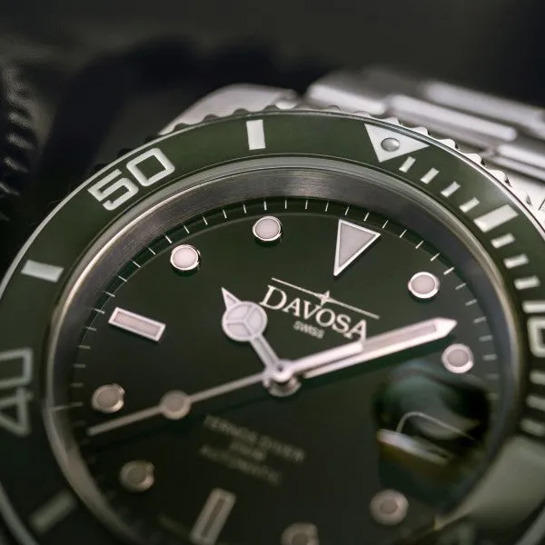 Ternos Ceramic Automatic 200m Green Diving Watch 16155507 OUTLET